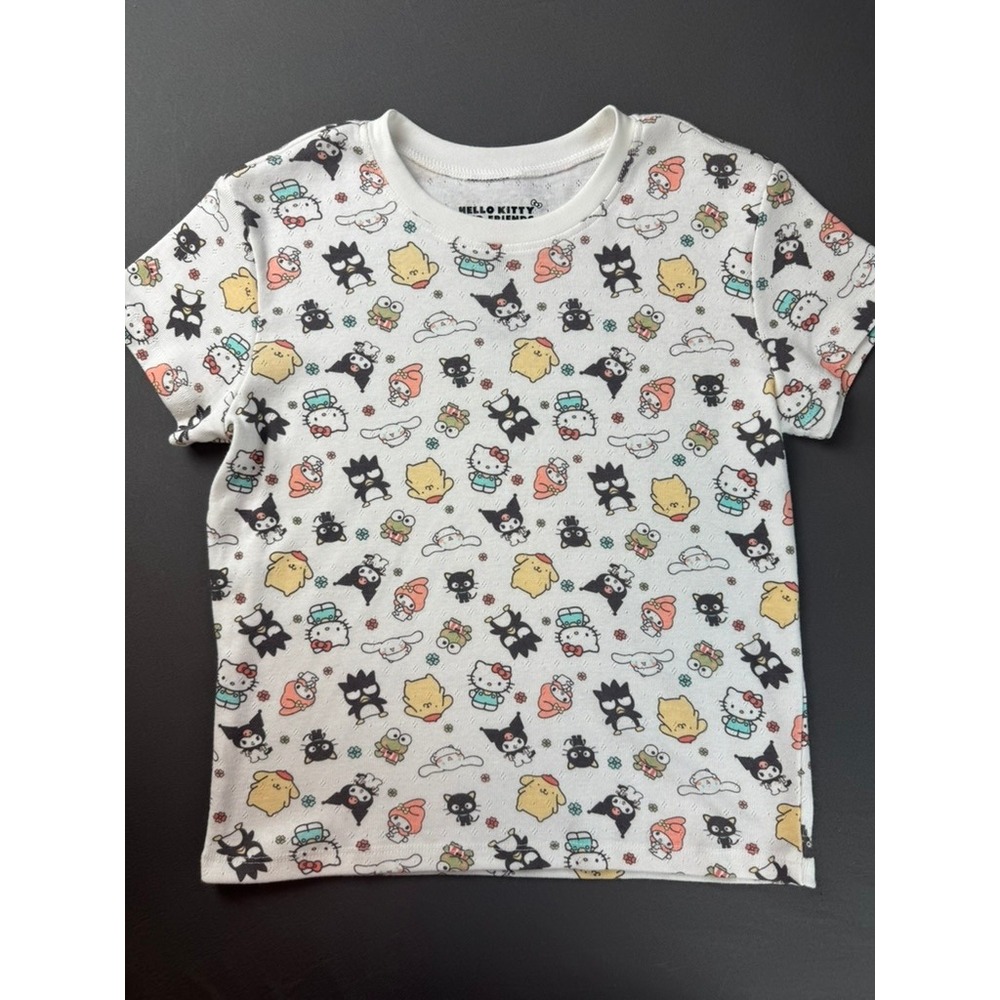 Sanrio Hello Kitty and Friends Womens Small White Knit T-Shirt Size S